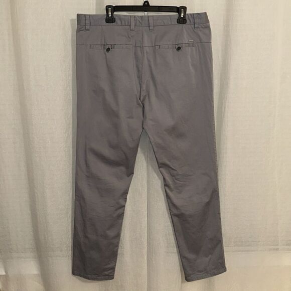 CK 38 x 32 Silver Gray Pin Stripe Cotton Chinos - Picture 2 of 13